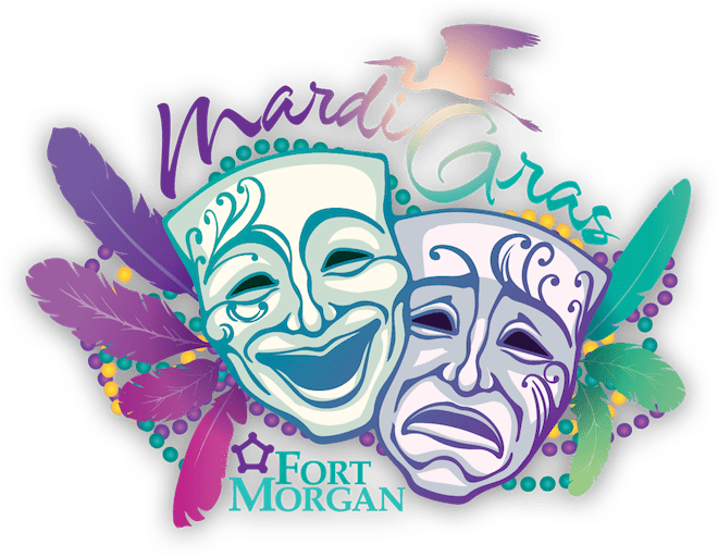 Fort Morgan Mardi Gras Masks Logo